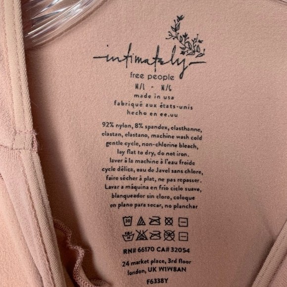 Intimately Free M/L Feels Right pink Nude high neck Bodysuit - Picture 6 of 7